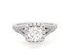 Thumbnail Image 1 of Previously Owned Round-Cut Diamond Cushion Halo Engagement Ring 1-7/8 ct tw 14K White Gold Size 7.75