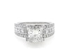 Thumbnail Image 1 of Previously Owned Princess-Cut Diamond Halo Engagement Ring 2-3/8 ct tw 14K White Gold Size 5