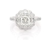 Thumbnail Image 1 of Previously Owned Cushion-Cut Diamond Scalloped Halo Engagement Ring 1-7/8 ct tw 14K White Gold Size 6