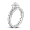 Thumbnail Image 2 of Previously Owned Diamond Double Halo Bridal Set 1/2 ct tw Princess/Round 14K White Gold