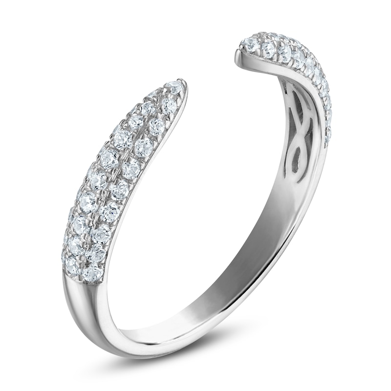 Main Image 2 of Previously Owned Certified Diamond Open Cuff Anniversary Ring 3/8 ct tw 14K White Gold