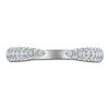 Thumbnail Image 3 of Previously Owned Certified Diamond Open Cuff Anniversary Ring 3/8 ct tw 14K White Gold
