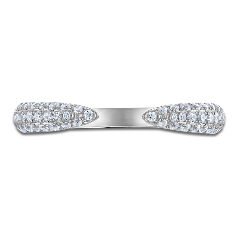 Main Image 3 of Previously Owned Certified Diamond Open Cuff Anniversary Ring 3/8 ct tw 14K White Gold