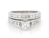 Thumbnail Image 1 of Previously Owned Princess-Cut Diamond Bridal Set 1-5/8 ct tw 14K White Gold Size 5.5
