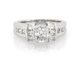 Previously Owned Princess-Cut Diamond Engagement Ring 1-5/8 ct tw 14K White Gold Size 6.25