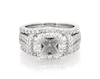 Thumbnail Image 1 of Previously Owned Diamond Bridal Setting 7/8 ct tw 14K White Gold Size 5.25