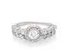 Thumbnail Image 1 of Previously Owned Round-Cut Diamond Halo Bridal Set 1-7/8 ct tw 14K White Gold Size 6.5