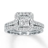 Thumbnail Image 1 of Previously Owned Diamond Bridal Set 1-1/5 ct tw Round 14K White Gold