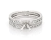 Thumbnail Image 1 of Previously Owned Diamond Milgrain Bridal Setting 1 ct tw 14K White Gold Size 6.75