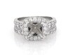 Thumbnail Image 1 of Previously Owned Diamond Cushion-Shaped Halo Bridal Setting 1-7/8 ct tw 14K White Gold Size 5