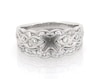 Thumbnail Image 1 of Previously Owned Diamond & Milgrain Bridal Setting 5/8 ct tw 14K White Gold Size 9.75