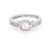 Thumbnail Image 1 of Previously Owned Round-Cut Diamond Cushion Halo Bridal Set 1 ct tw 14K White Gold Size 6.75