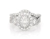 Thumbnail Image 1 of Previously Owned Neil Lane Oval-Cut Diamond Halo Bridal Set 1-5/8 ct tw 14K White Gold Size 5