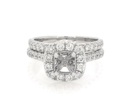 Previously Owned Neil Lane Diamond Bridal Setting 1-1/2 ct tw 14K White Gold Size 7.25