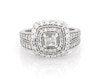 Thumbnail Image 1 of Previously Owned Princess-Cut Diamond Double Halo Bridal Set 1-1/3 ct tw 14K White Gold Size 7.25