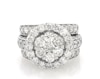 Thumbnail Image 1 of Previously Owned Multi-Diamond Halo Bridal Set 3-3/8 ct tw 14K White Gold Size 6.5