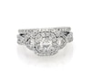 Thumbnail Image 1 of Previously Owned Round-Cut Diamond Double Halo Bridal Set 1-1/5 ct tw 14K White Gold Size 4.5