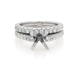 Previously Owned Diamond Bridal Setting 1 ct tw 18K White Gold Size 4.75