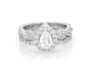 Thumbnail Image 1 of Previously Owned Neil Lane Pear-Shaped Diamond Halo Bridal Set 1-1/5 ct tw 14K White Gold Size 5