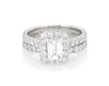 Thumbnail Image 1 of Previously Owned Neil Lane Emerald-Cut Diamond Halo Bridal Set 2-5/8 ct tw 14K White Gold Size 6.5