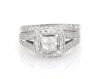 Thumbnail Image 1 of Previously Owned Diamond Bridal Set 7/8 ct tw Princess-Cut 14K White Gold