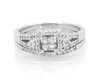 Thumbnail Image 1 of Previously Owned Diamond Bridal Set 1/3 ct tw Princess-cut 10K White Gold