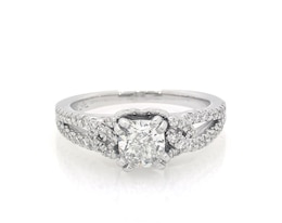 Previously Owned Cushion-Cut Diamond Engagement Ring 1 ct tw 14K White Gold Size 6.5