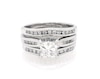 Thumbnail Image 1 of Previously Owned Princess-Cut Diamond Bridal Set 1-1/4 ct tw 14K White Gold Size 5