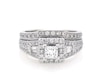 Thumbnail Image 1 of Previously Owned Neil Lane Princess-Cut Diamond Square Halo Engagement Ring 1-1/3 ct tw 14K White Gold Size 7