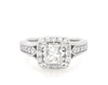 Thumbnail Image 1 of Previously Owned Princess-Cut Diamond Milgrain Engagement Ring 1-3/8 ct tw 14K White Gold Size 4.75