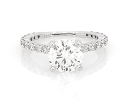 Previously Owned Round-Cut Diamond Engagement Ring 2-7/8 ct tw 14K White Gold Size 6.25