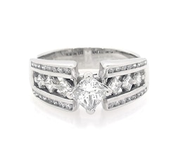 Previously Owned Princess-Cut Diamond Engagement Ring 1-7/8 ct tw 14K White Gold Size 10.25
