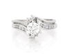 Thumbnail Image 1 of Previously Owned Round-Cut Diamond Bridal Set 7/8 ct tw 14K White Gold Size 6.5