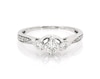 Thumbnail Image 1 of Previously Owned Princess & Round-Cut Diamond Three-Stone Engagement Ring 5/8 ct tw 14K White Gold Size 8