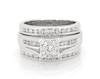 Thumbnail Image 1 of Previously Owned Multi-Diamond Bridal Set 7/8 ct tw 14K White Gold Size 5.75