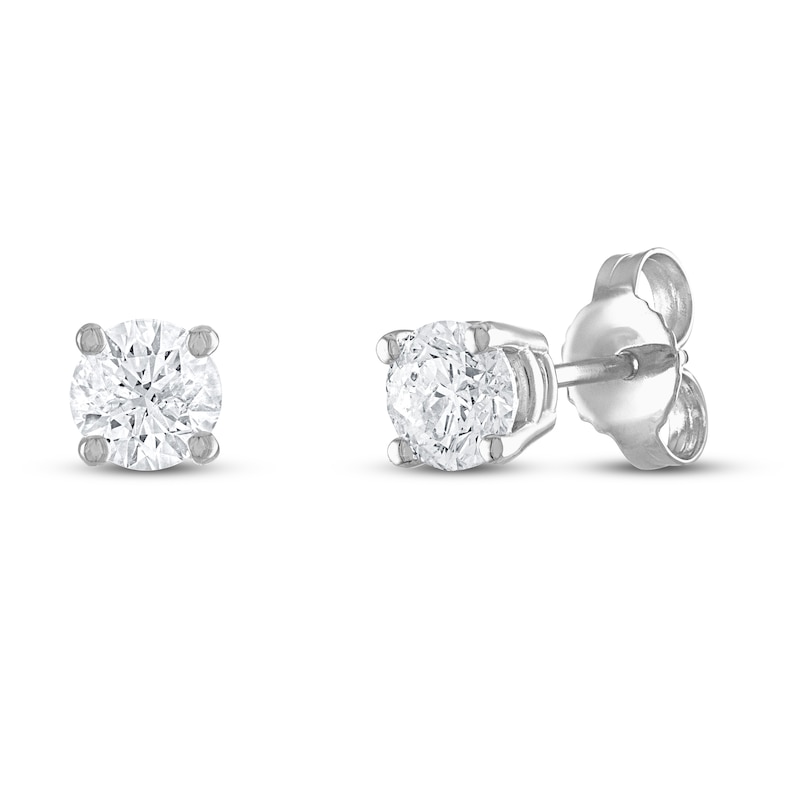 Main Image 1 of Previously Owned Diamond Earrings 3/4 ct tw Round-cut 14K White Gold (I2/I)