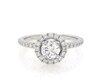 Thumbnail Image 1 of Previously Owned Round-Cut Diamond Halo Engagement Ring 1-1/8 ct tw 14K White Gold Size 7.25