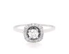 Thumbnail Image 1 of Previously Owned Round-Cut Diamond Halo Engagement Ring 5/8 ct tw 14K White Gold Size 9.75