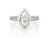 Thumbnail Image 1 of Previously Owned Marquise-Cut Diamond Halo Engagement Ring 1-5/8 ct tw 14K White Gold Size 6