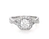 Thumbnail Image 1 of Previously Owned Round-Cut Diamond Halo Engagement Ring 1 ct tw 14K White Gold Size 5
