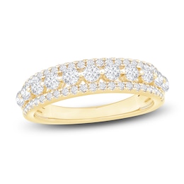 Previously Owned Diamond Multi Row Anniversary Band 1 ct tw Round 14K Yellow Gold