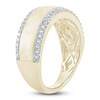 Thumbnail Image 2 of Previously Owned Men's Certified Diamond Satin Finish Wedding Band 1/2 ct tw 14K Yellow Gold