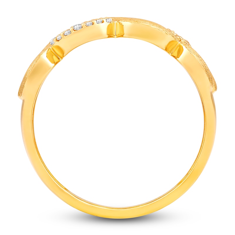 Main Image 2 of Previously Owned Diamond Pave Ring 1/4 ct tw Round 14K Yellow Gold