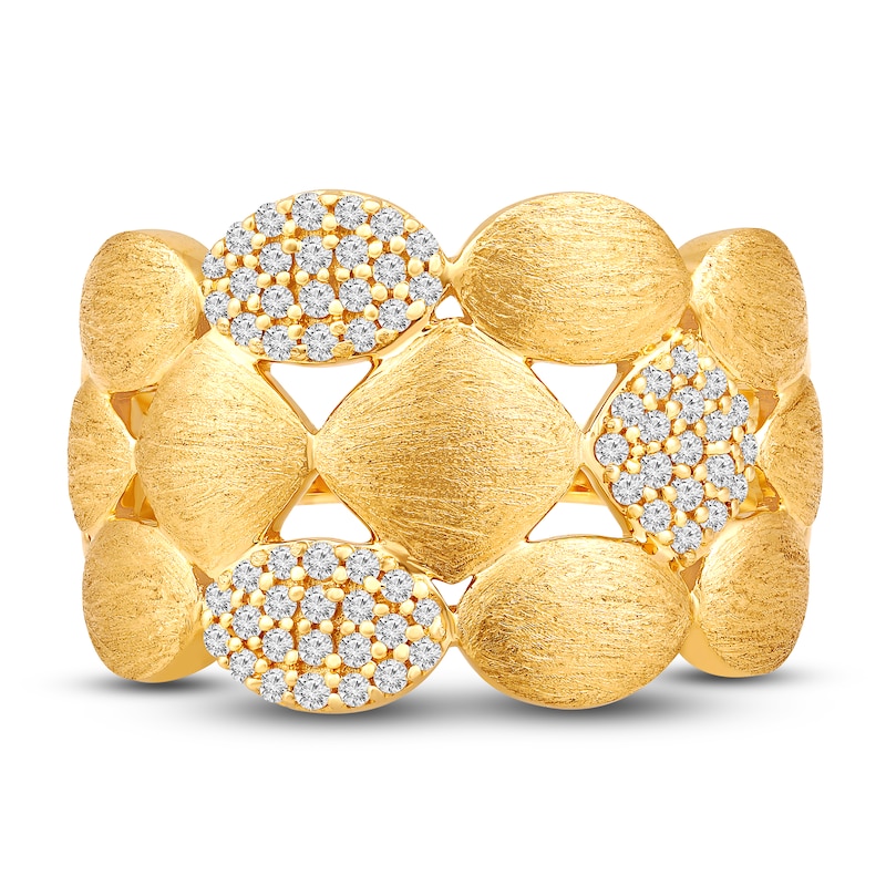 Main Image 3 of Previously Owned Diamond Pave Ring 1/4 ct tw Round 14K Yellow Gold