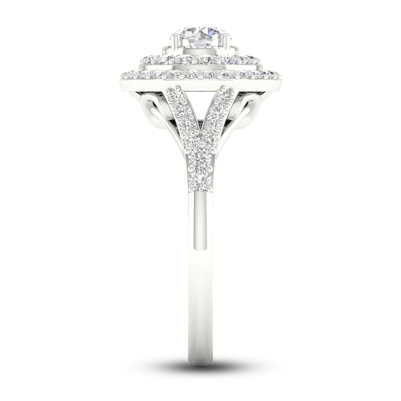 Main Image 2 of Previously Owned Lab-Grown Diamond Fashion Ring 1 ct tw Round 14K White Gold