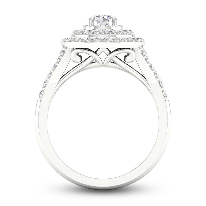 Main Image 3 of Previously Owned Lab-Grown Diamond Fashion Ring 1 ct tw Round 14K White Gold