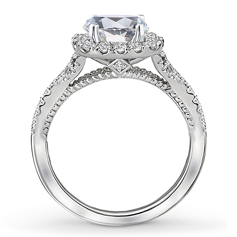 Main Image 2 of Previously Owned Diamond Engagement Ring Setting 1/2 ct tw Round 14K White Gold