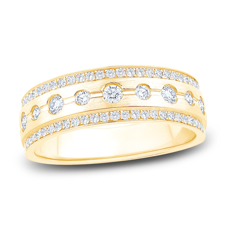 Main Image 1 of Previously Owned Men's Certified Diamond Wedding Band 5/8 ct tw 14K Yellow Gold