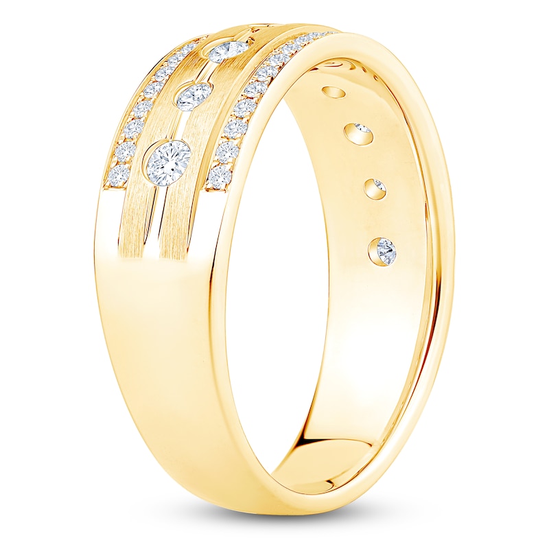 Main Image 2 of Previously Owned Men's Certified Diamond Wedding Band 5/8 ct tw 14K Yellow Gold