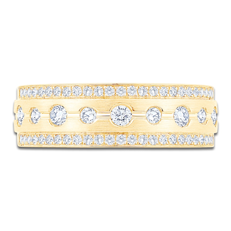 Main Image 3 of Previously Owned Men's Certified Diamond Wedding Band 5/8 ct tw 14K Yellow Gold